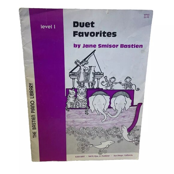 Level 1 Duet Favorites Piano Sheet Music 1980 Kjos West Bastien Good - Picture 1 of 10
